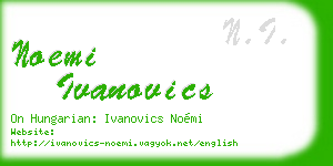 noemi ivanovics business card